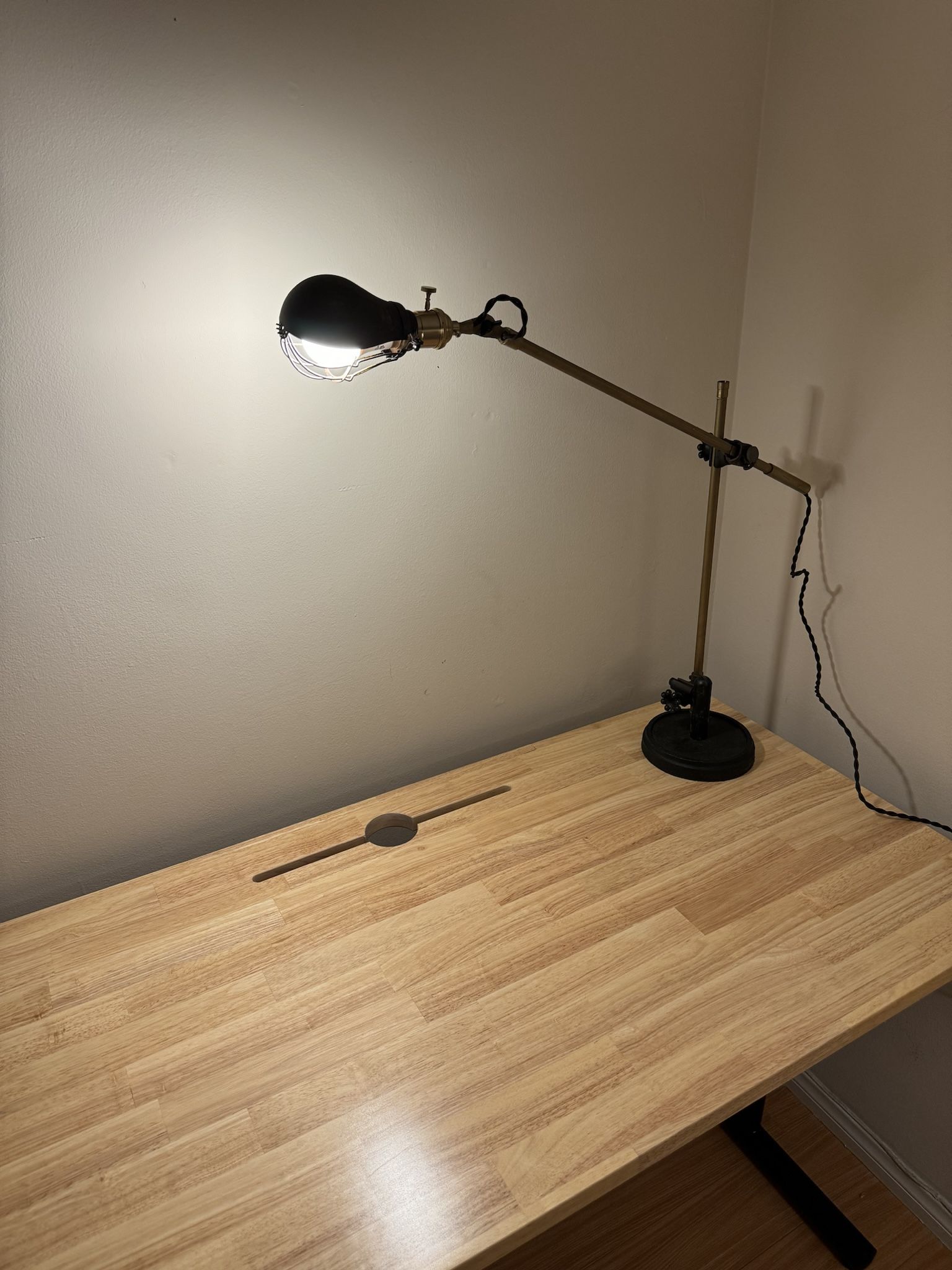 Echelon 24'' x 48'' butcher block top office desk.