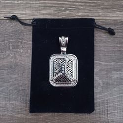 Silver Toned Michael Jordan Jumpman Pendant