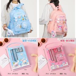 Two choose one, Kawaii Backpack with 13Pcs Accessories &Coin Purse Anime