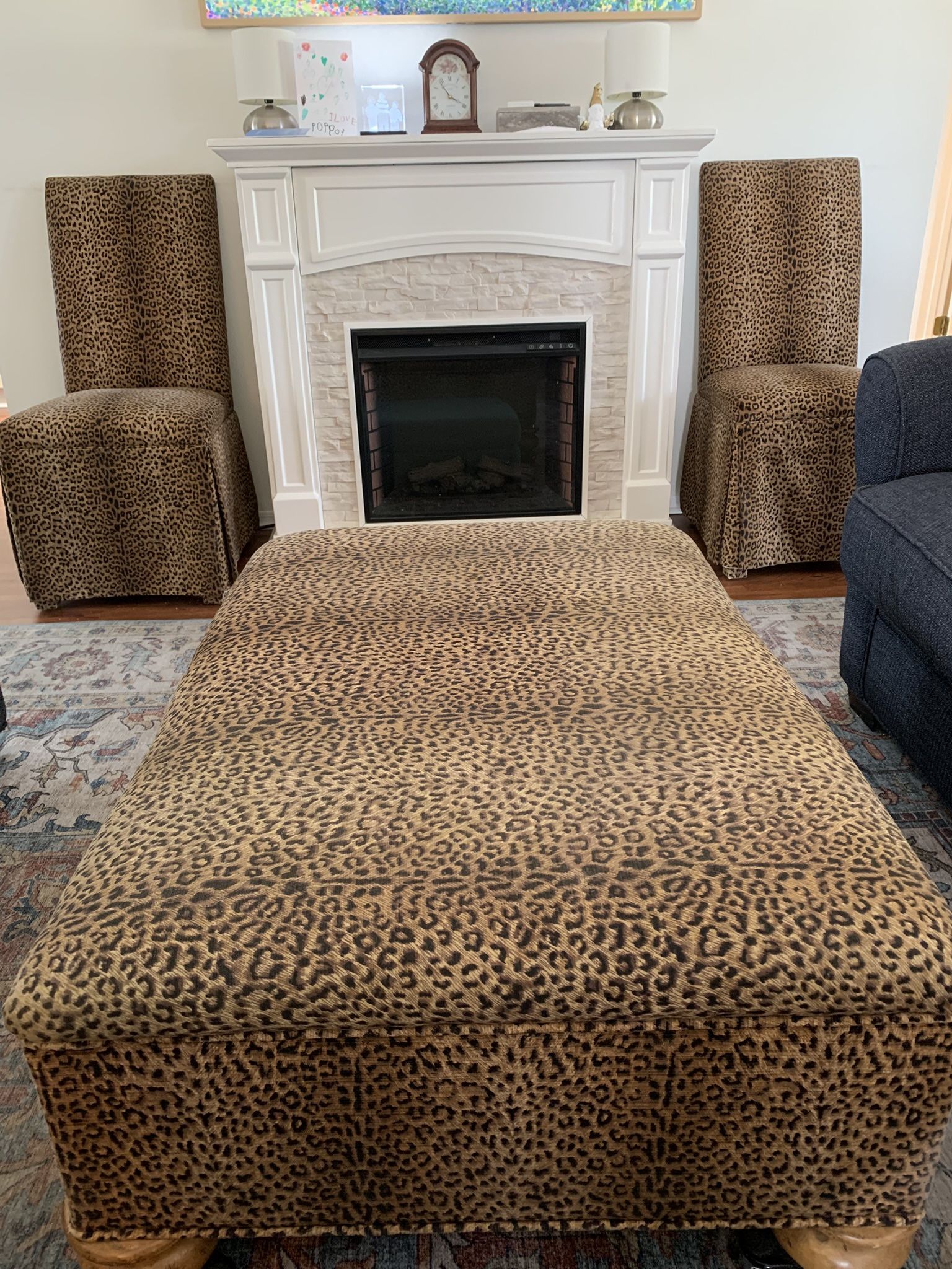 Ballard Designs Parson Chairs, Ottoman  $300 Or. B/O