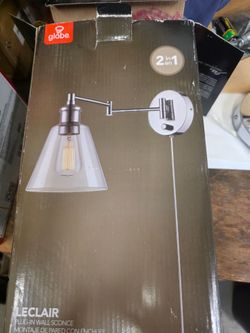 GLOBE CHROME SCONCE LAMP