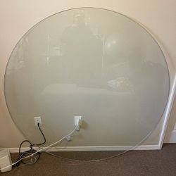 5 Foot Diameter Round Tempered Glass Tabletop 