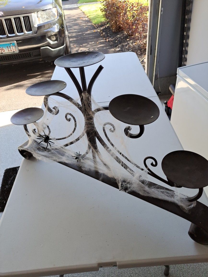 Halloween Wrought iron candleabra