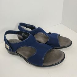 SAS Women’s Harmony Sandals Navy Blue Slingback Adjustable Strap Comfort Size 11