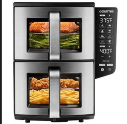 Gourmia 11-QT. Dual Basket Air Fryer with Smart Finish & 4-Layer Cooking