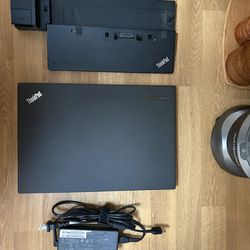 Lenovo ThinkPad Uktrabook with official Lenovo docking station and charger.