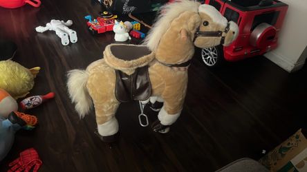Kids Ride-On Plush Horse Toy
