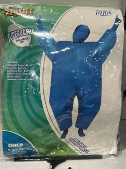 Super Skins Blue Inflatable Halloween Child Costume