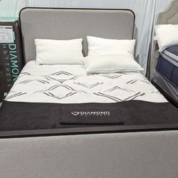 Complete Queen Platform Bed W Mattress 