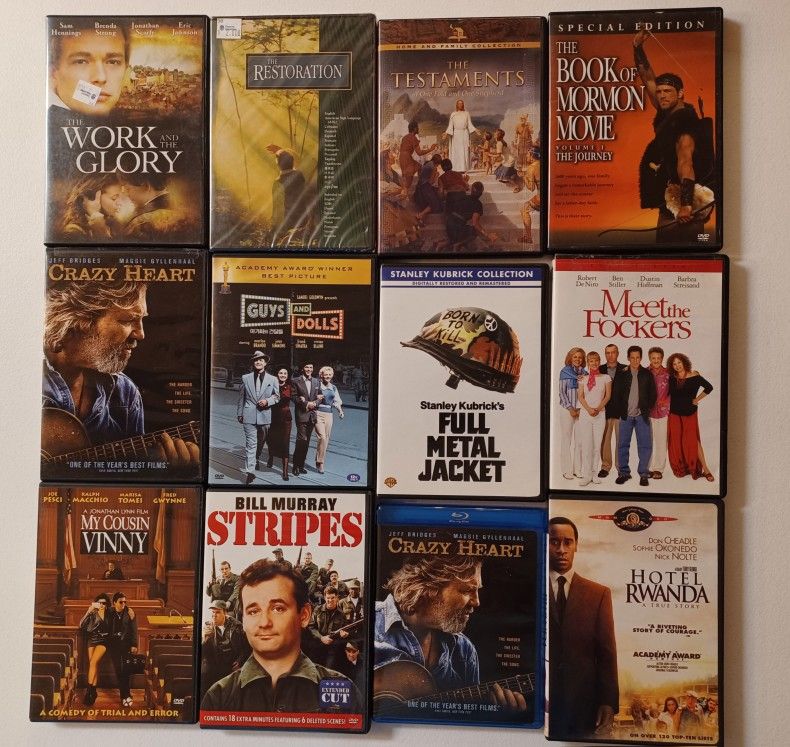 Assortment Of DVDs $1.00 Each