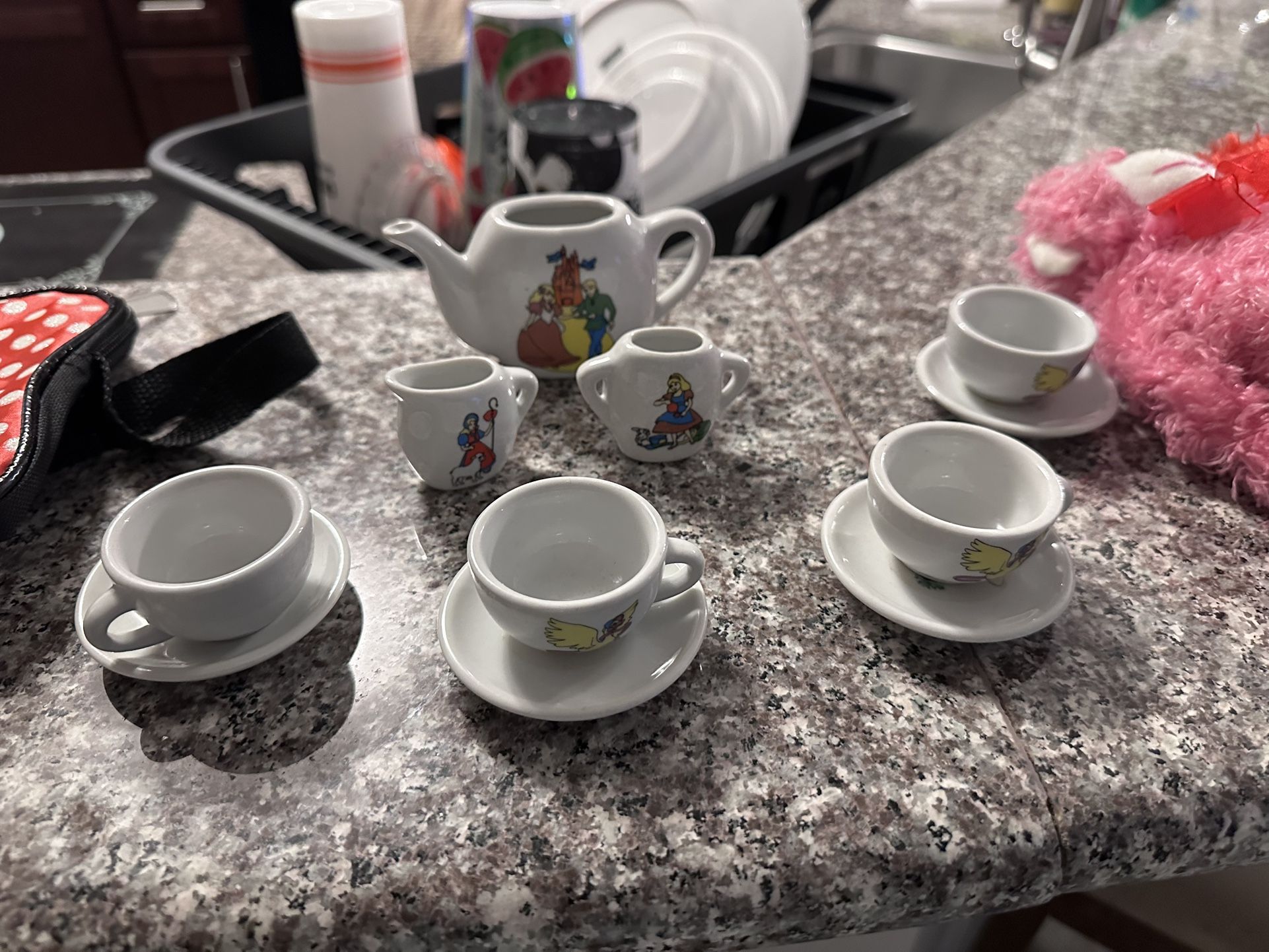 Kids Tea Set And Monkeys
