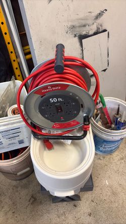  50 Ft Extension Cord Reel with 4 Sockets
