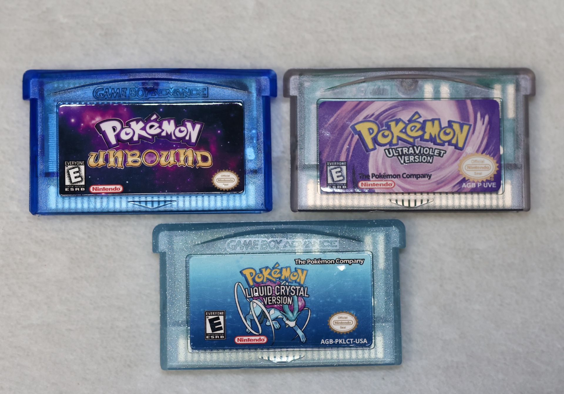 Pokémon Unbound + Liquid Crystal + Ultra Violet 3-Piece Set GBA