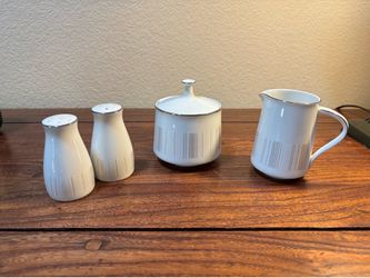Noritake Isabella Serving Pieces – Creamer, Sugar & Salt/Pepper