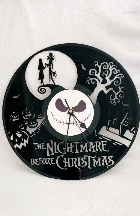 Nightmare Before Christmas Vinyl Clock