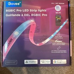 Govee RGBIC Pro LED Strip Lights, 49.2ft Color Changing Smart LED Strips, Works with Alexa and Google, Segmented DIY, Music Sync, WiFi and App Control