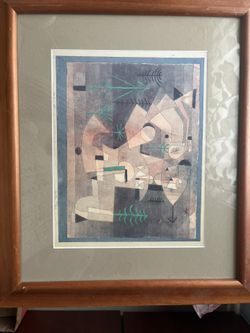 Paul Klee painting titled "Garten" from 1922 with frame