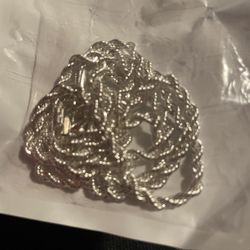 Sterling silver Rope chain 24”