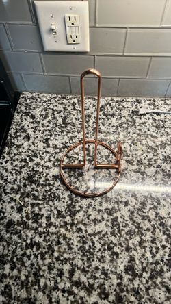 Rose Gold Paper Towel Holder $10