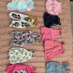 Baby Girl Rompers And Dresses Overalls 0-6 Months
