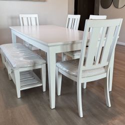 White Dining Table 38 1/2 x 78 1/2 