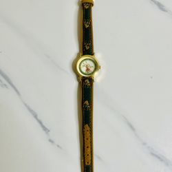 Ronica Women's Vintage Quartz Watch Gold Tone w/ Wrestling Design *Need Battery