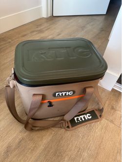 RTIC Soft Pack 30 Cooler - Tan/Olive, Holds 30 Cans + Ice