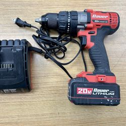 BAUER 1792C 20V CORDLESS HAMMER DRILL W/ 5AH BATTERY & CHARGER 