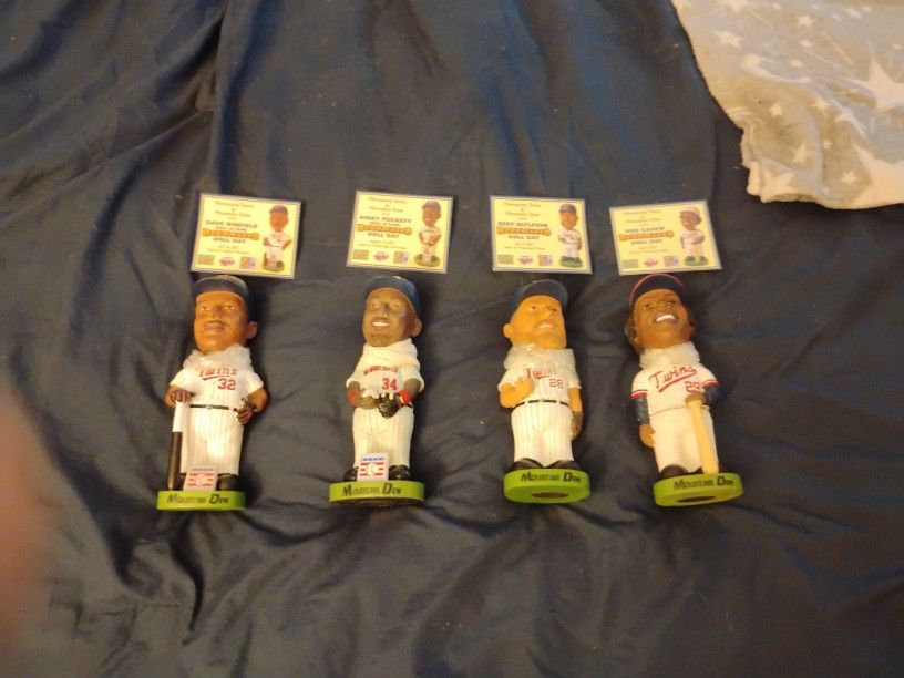 2001 Set Of Minnesota Twins Bobbleheads