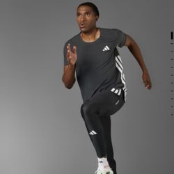 adidas Adizero Men's Running Tee Size Small Black