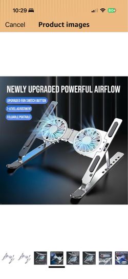 Foldable Laptop Stand with Dual Cooling Fans