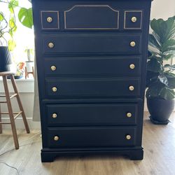 Refinished 5 Drawer Dresser Solid Wood