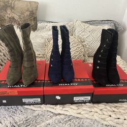 Choice Of Suede Rialto Boots , Army Suedette 9.5, Midnight Blue 9 Or Black 9.5