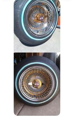 13 inch gold daytons with white walls
