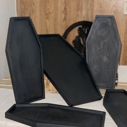 16” Tall Handmade Wooden Coffin Charcuterie Board W Handles