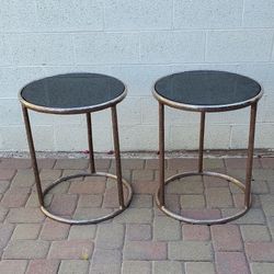 Marble Top/Metal Side Tables 