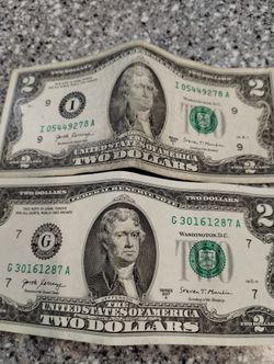 2 2 Dollar Bills 