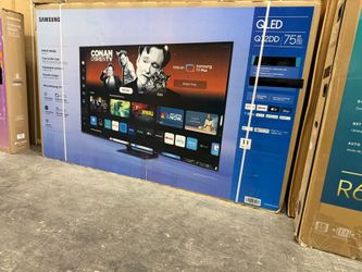 75" screen Qled smart 4k ultra HDTV by Samsung Q72DD.  Free Wallmount Bracket.