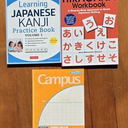 Brand New Japanese Workbooks And Campus Practice Pad