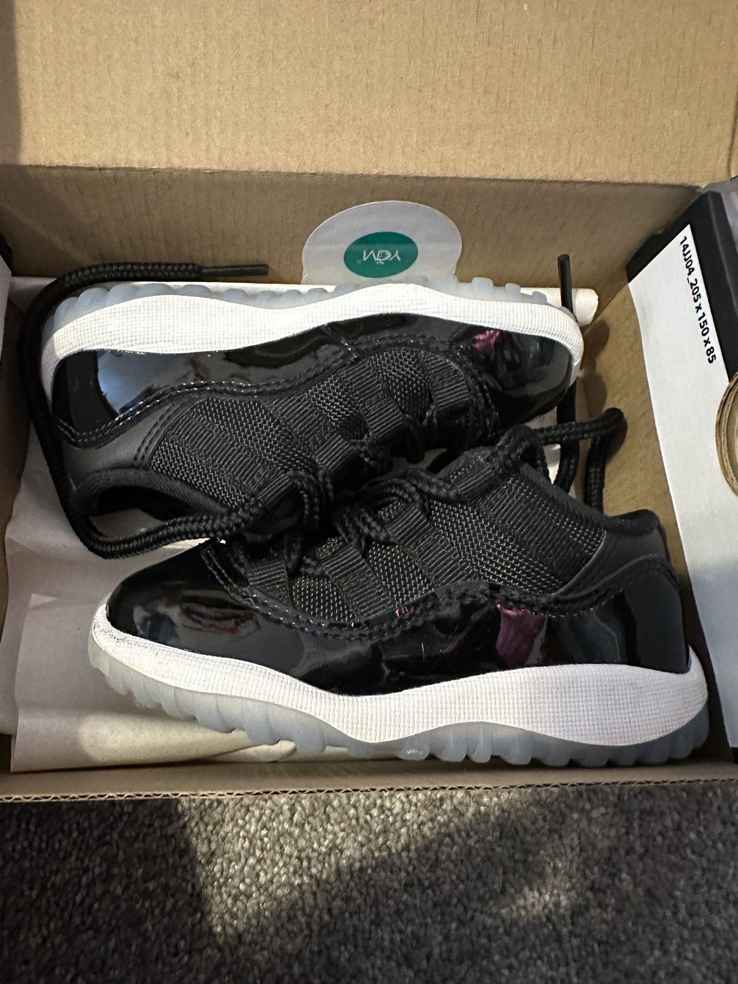 JORDAN 11 RETRO LOW (TD) BLACK VARSITY ROYAL WHITE NOIR/BLANC