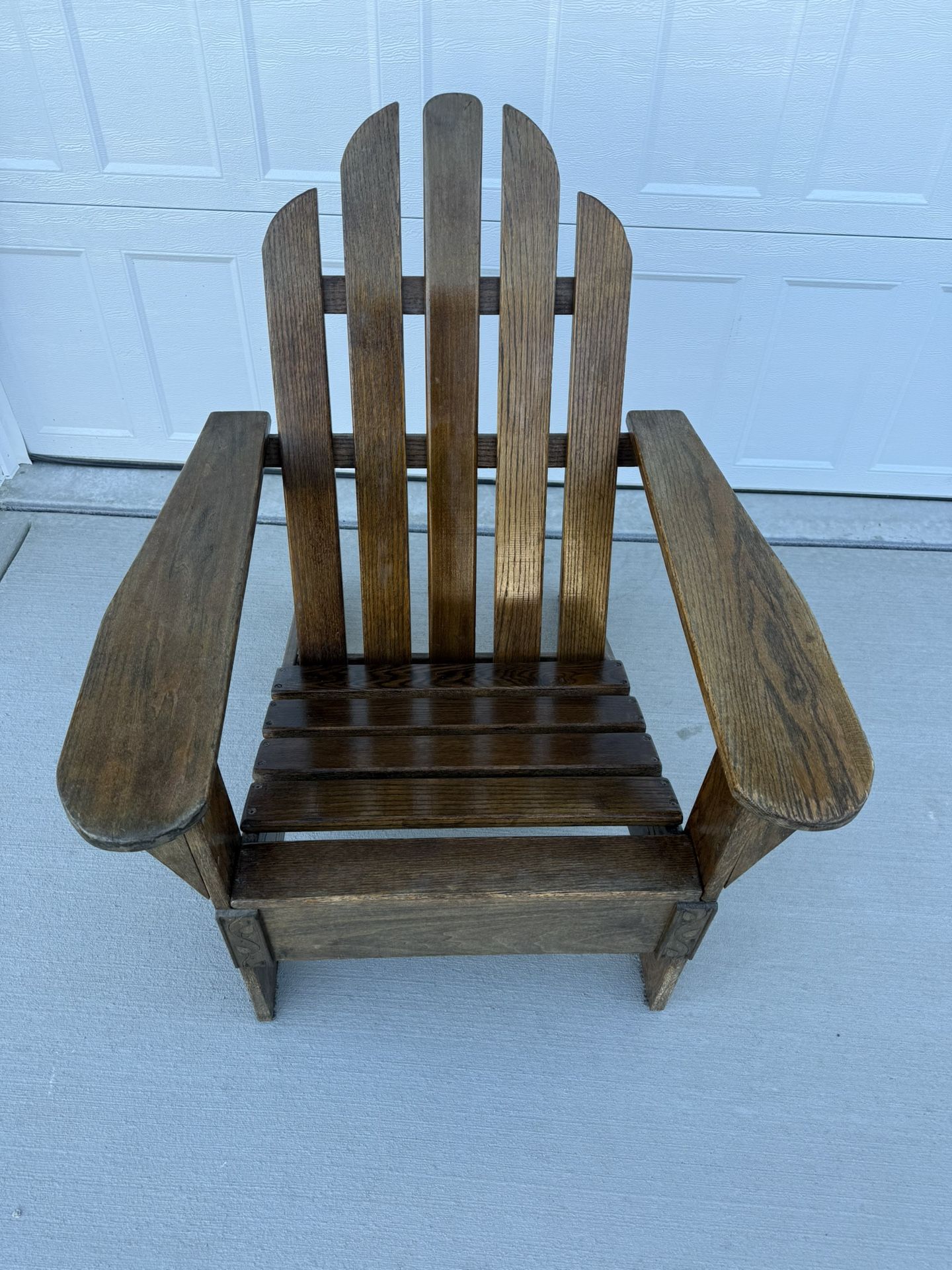  Adirondack Chair Homemade Out Of Oak. 
