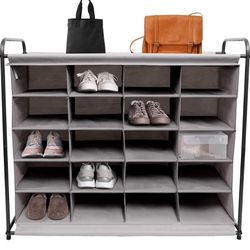 20-Grid Shoe Rack Organizer Large Capacity, Shoe Cubby for Better Shoe Care, Space-saving Cubby Shoe Rack, Shoe Organizer Cubby Easy to Move for Entry