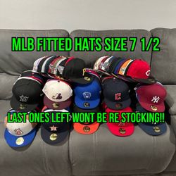 MLB New Era 59fifty Fitted Hats Size 7 1/2 Many To Choose From Priced To Sale 