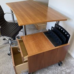 Maple Desk & File Caddy
