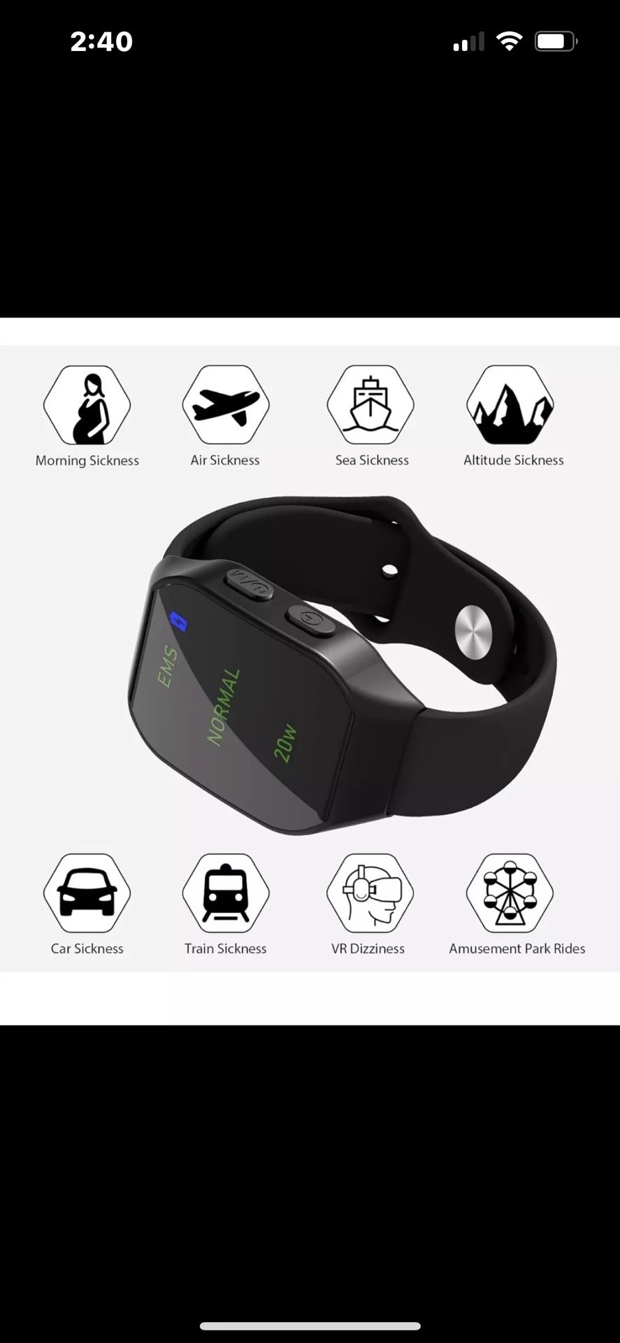 2 Anti Nausea Bracelets Brand New