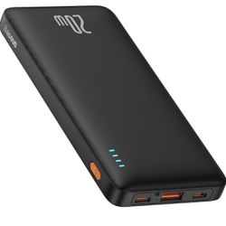 Baseus Portable Charger, 20W PD QC Power Bank Fast Charging, 10000mAh Slim Battery Pack Charger Portable with USB C in&Out for iPhone 15 14 13 12 11 S