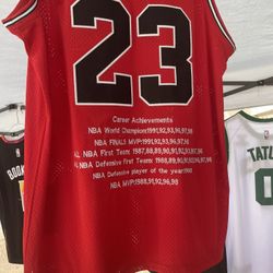Jordan Bulls Jersey With Stats 2XL