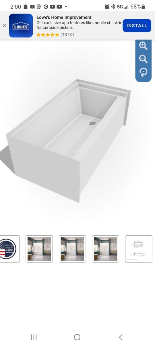  MAAX 
W/ Right  Drain Shower Base ..brand New  Box
