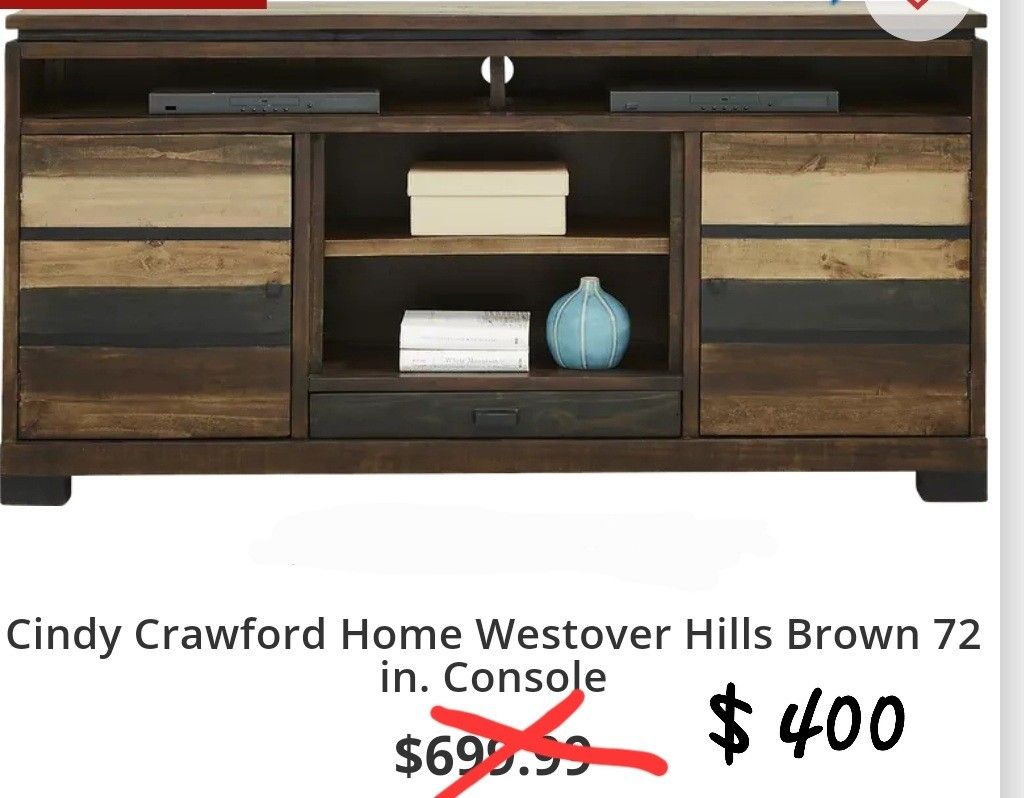 72 In. TV Console