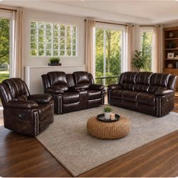 Brand new three piece reclining set